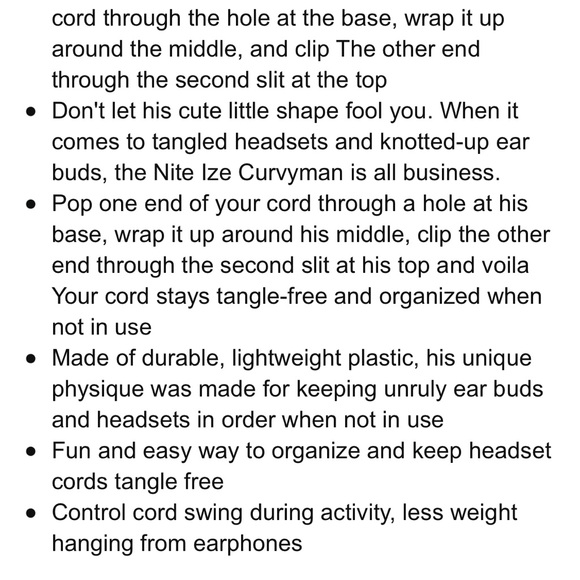 Phone Stand & Nite Ize Curvyman Cord Easy Earbud Organizer Headphones - Picture 6 of 6